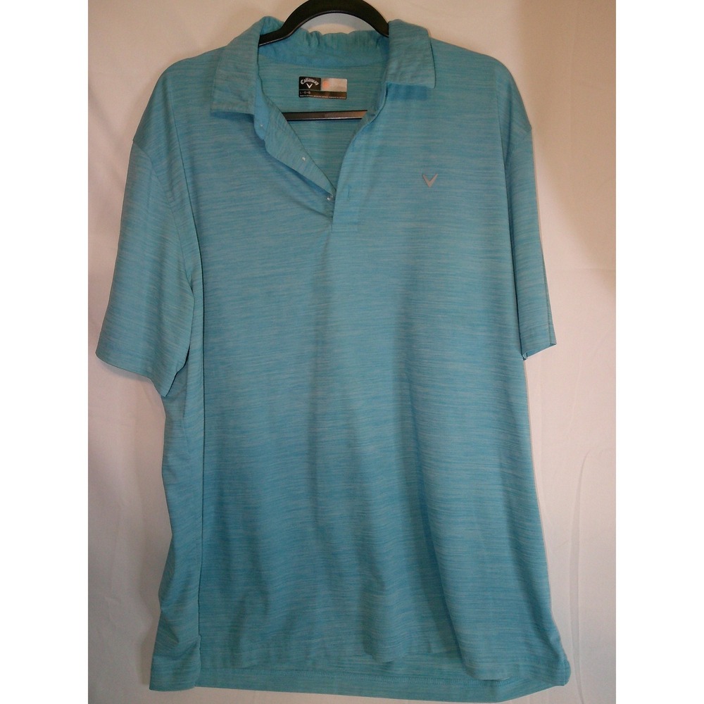 Callaway Men's Golf Polo‎ Shirt Short Sleeve Light Blue Large L